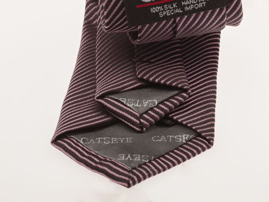 Slim Jacquard Stripe Tie With Pocket Square.