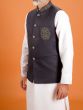 Mandarin Colllar Vest with Embroidery 