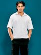 Half sleeve waffle polo shirt