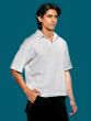 Half sleeve waffle polo shirt