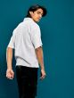 Half sleeve waffle polo shirt