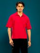 Half sleeve waffle polo shirt