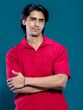 Half sleeve waffle polo shirt