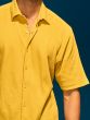 Half sleeve waffle polo shirt