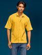 Half sleeve waffle polo shirt