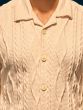 Open collared short sleeve knit shirt