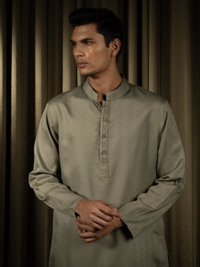Modern Textured Panjabi