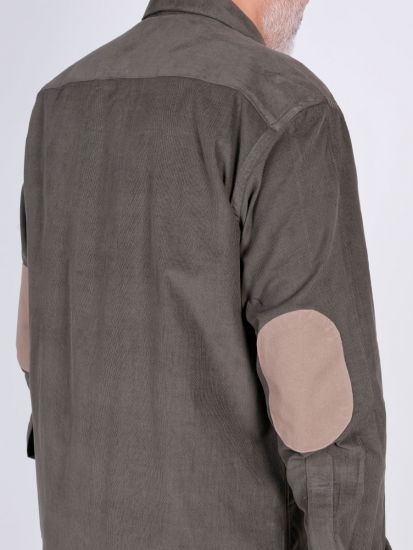 Corduroy Shacket with Elbow Patch