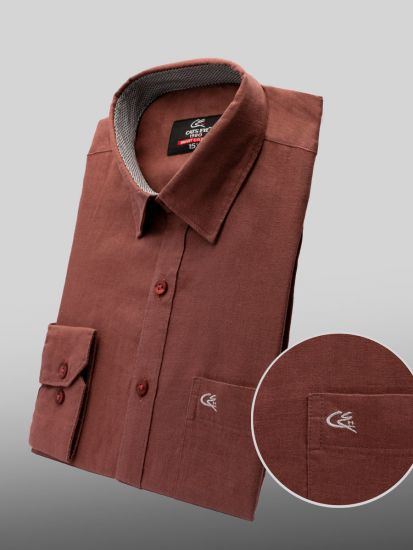 Solid Single pocket Smart Casual Shirt