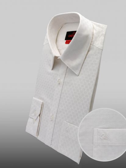 Jacquard Single Pocket Formal Shirt