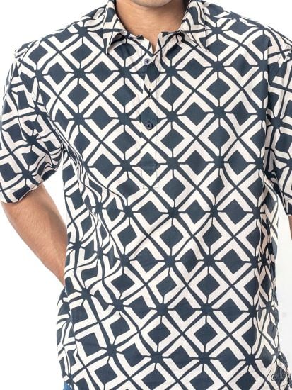 Regular Fit Drop Shoulder Short Sleeve Shirt