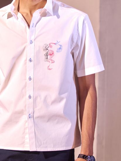 Oversized short sleeve shirt