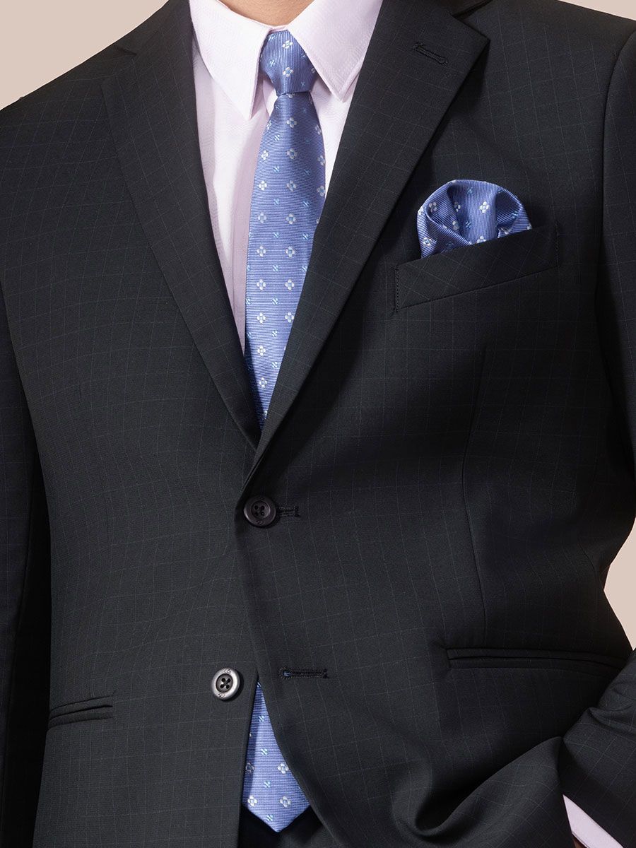 Mens Two Piece Check Suit