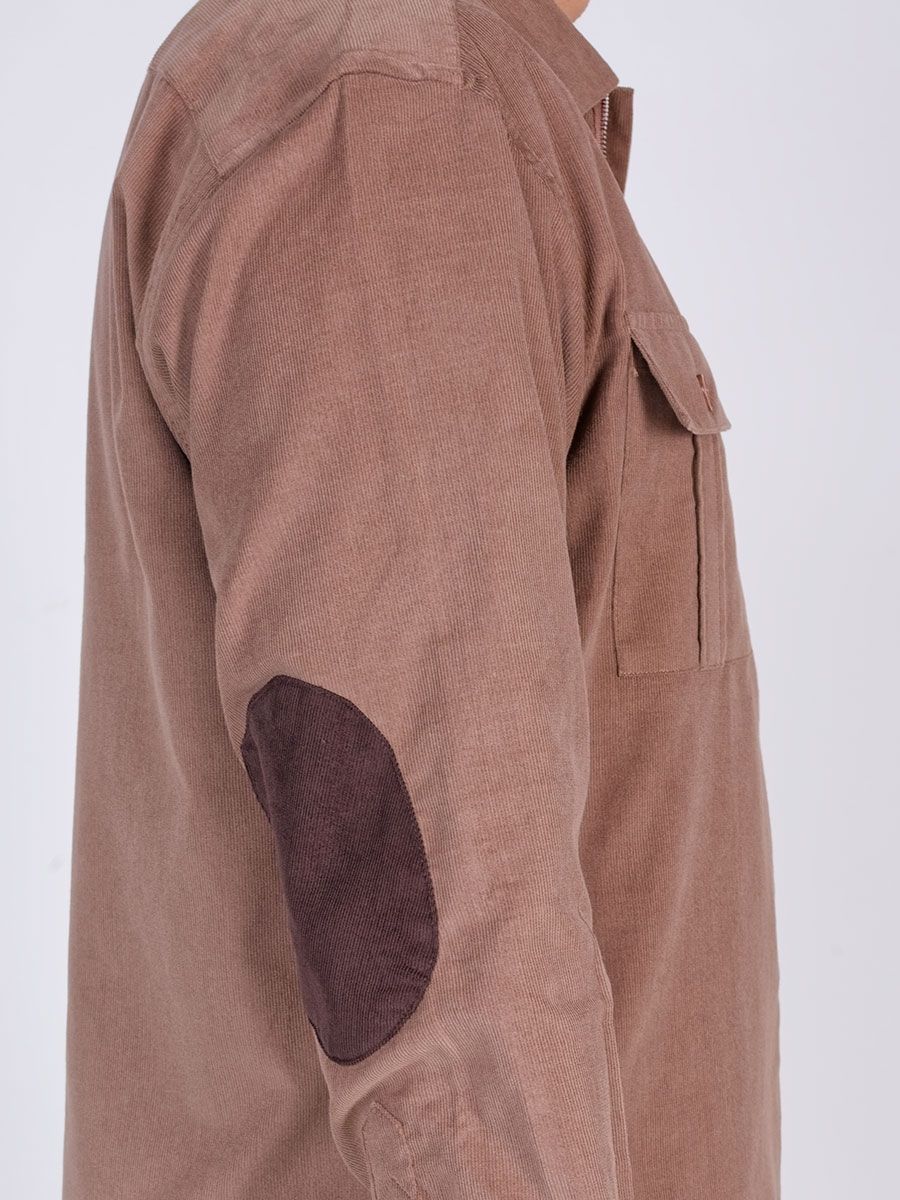 Corduroy Shacket with Elbow Patch