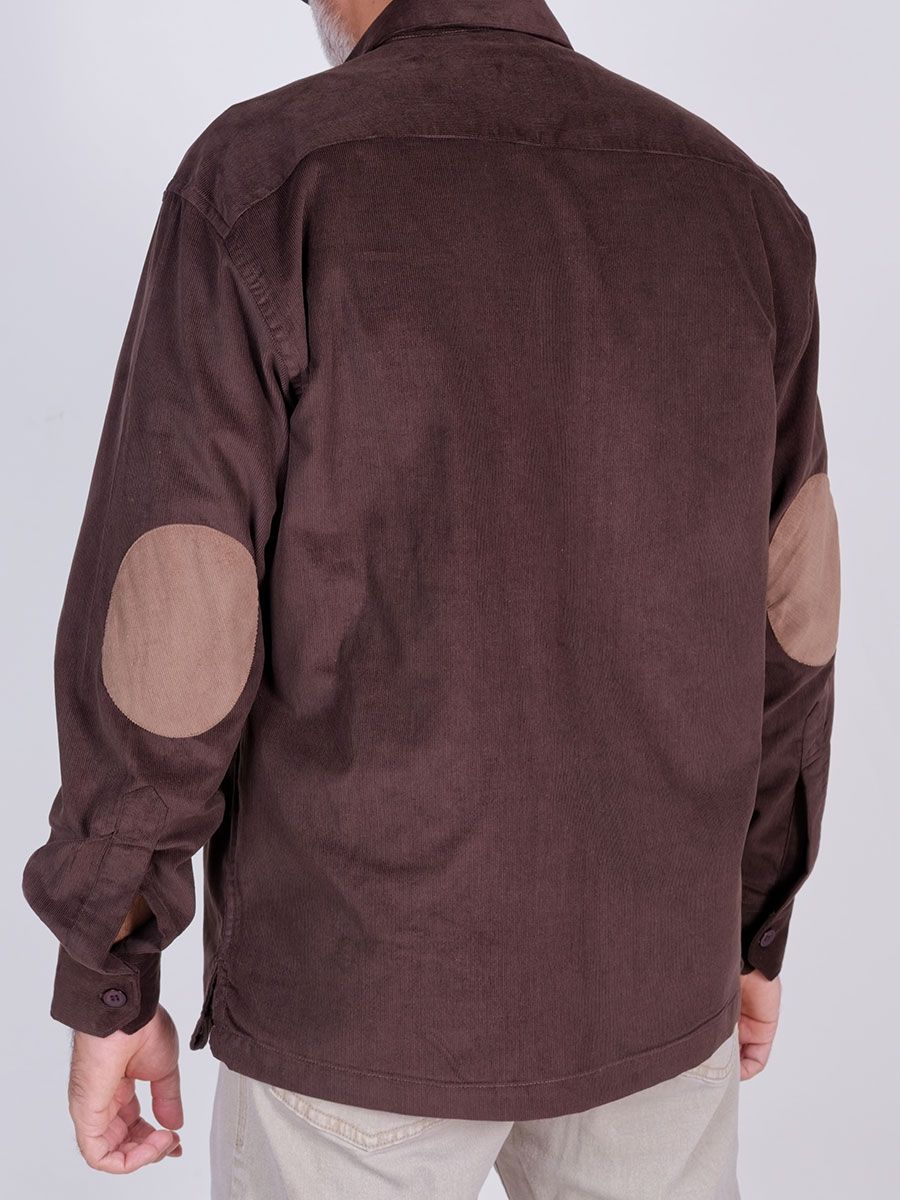 Corduroy Shacket with Elbow Patch
