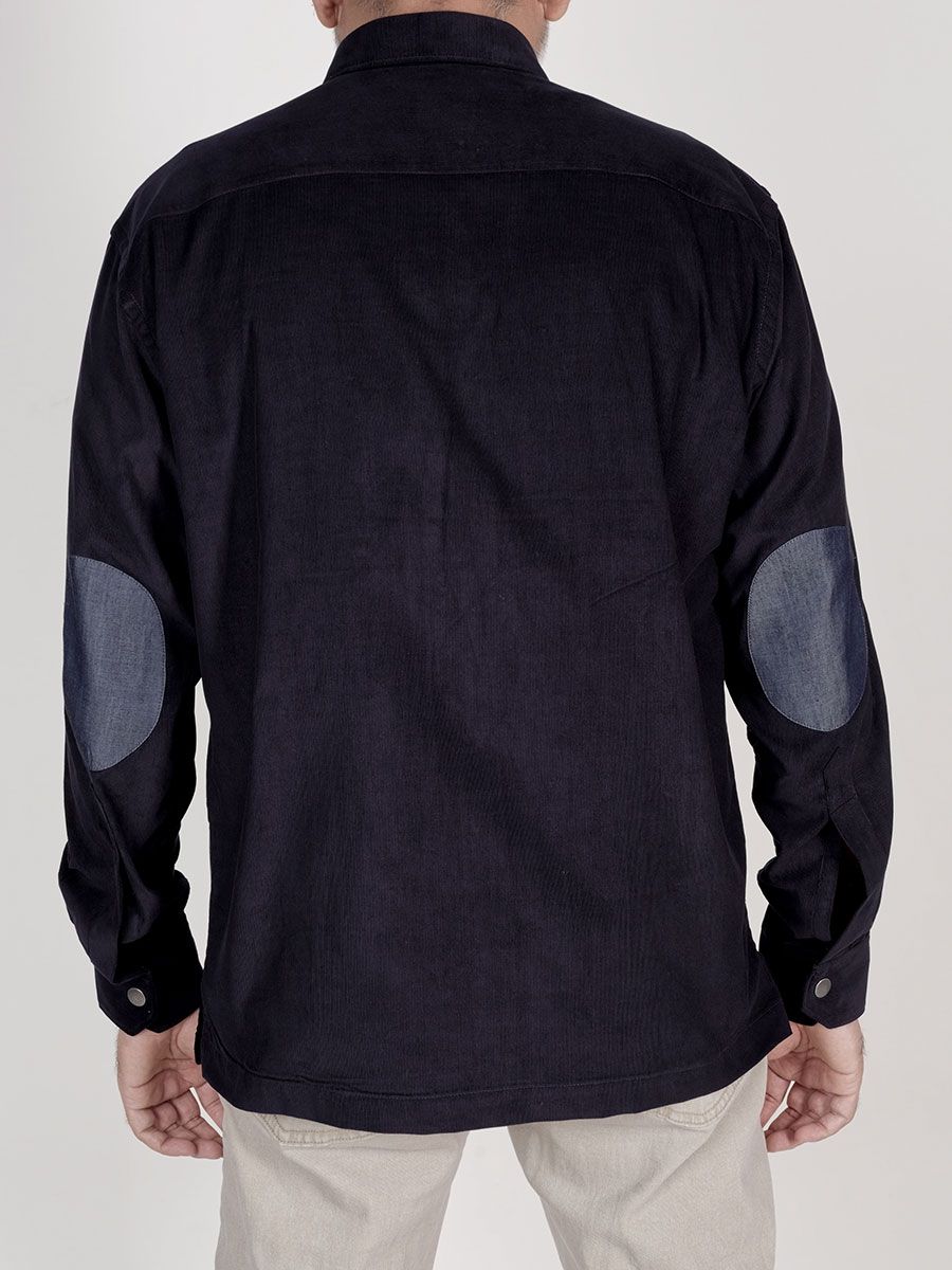 Corduroy Shacket with Elbow Patch