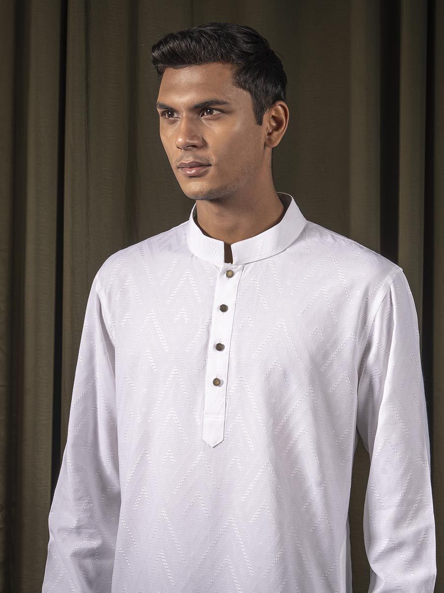 Modern Textured Panjabi