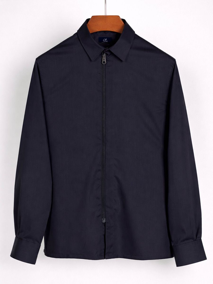 Front Zip Casual Shirt