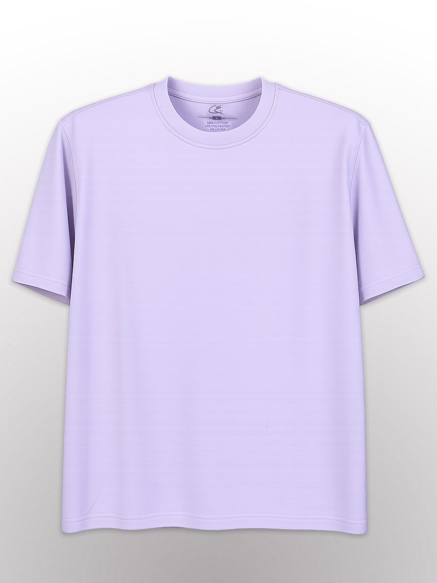 Solid Color Round Neck T-Shirt 