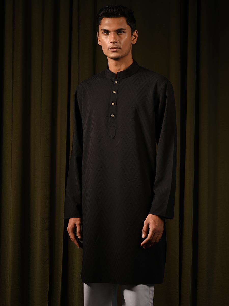 Modern Textured Panjabi