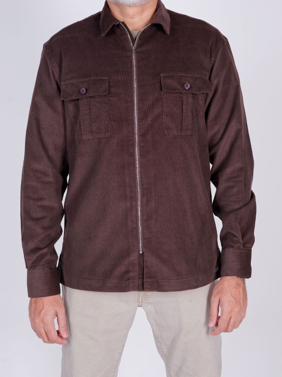 Corduroy Shacket with Elbow Patch