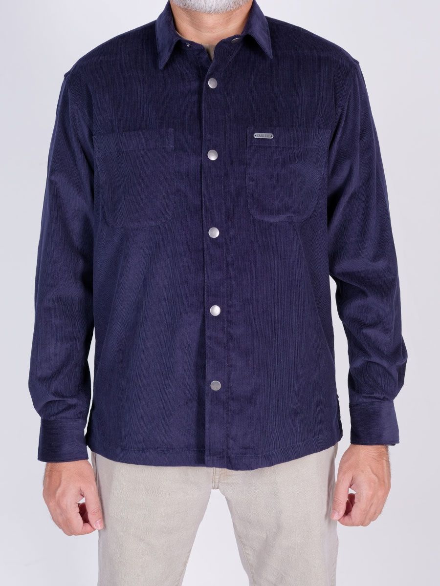 Corduroy Shacket with Elbow Patch