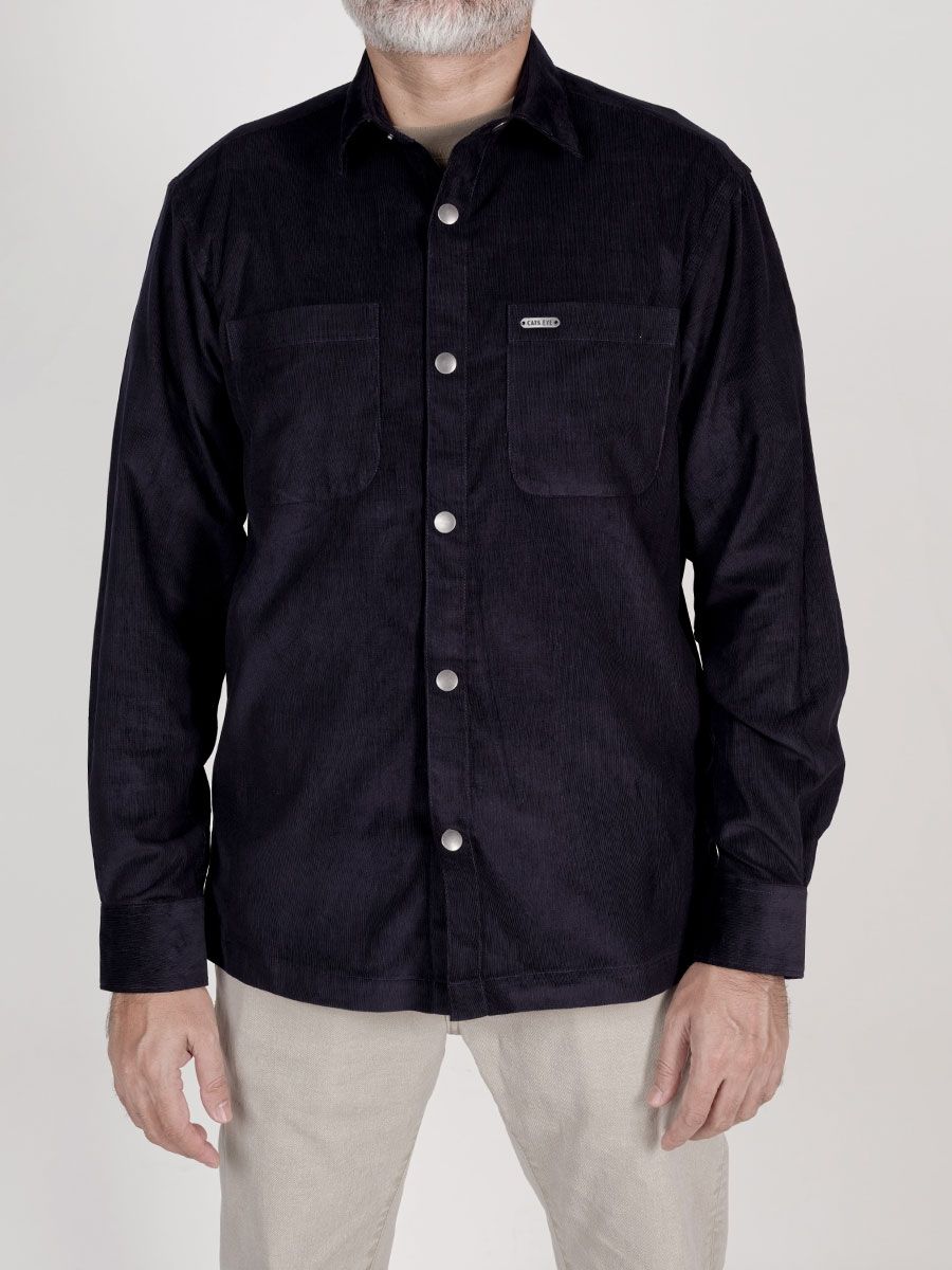 Corduroy Shacket with Elbow Patch