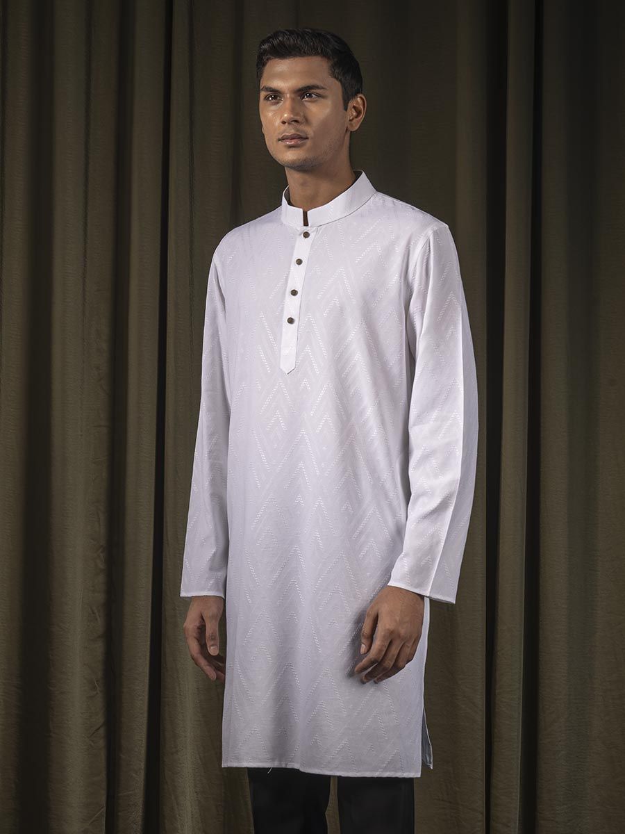 Modern Textured Panjabi