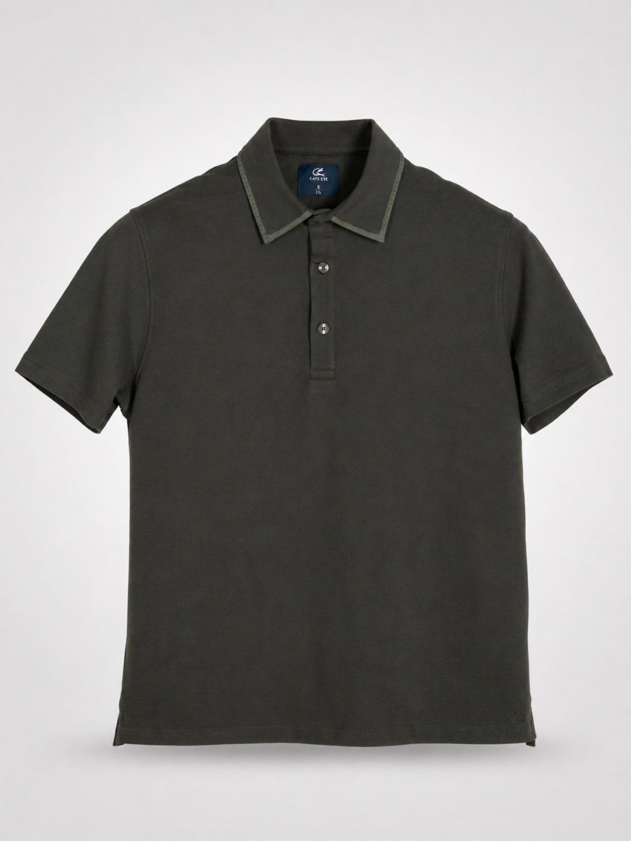 Contrast Olive Polo