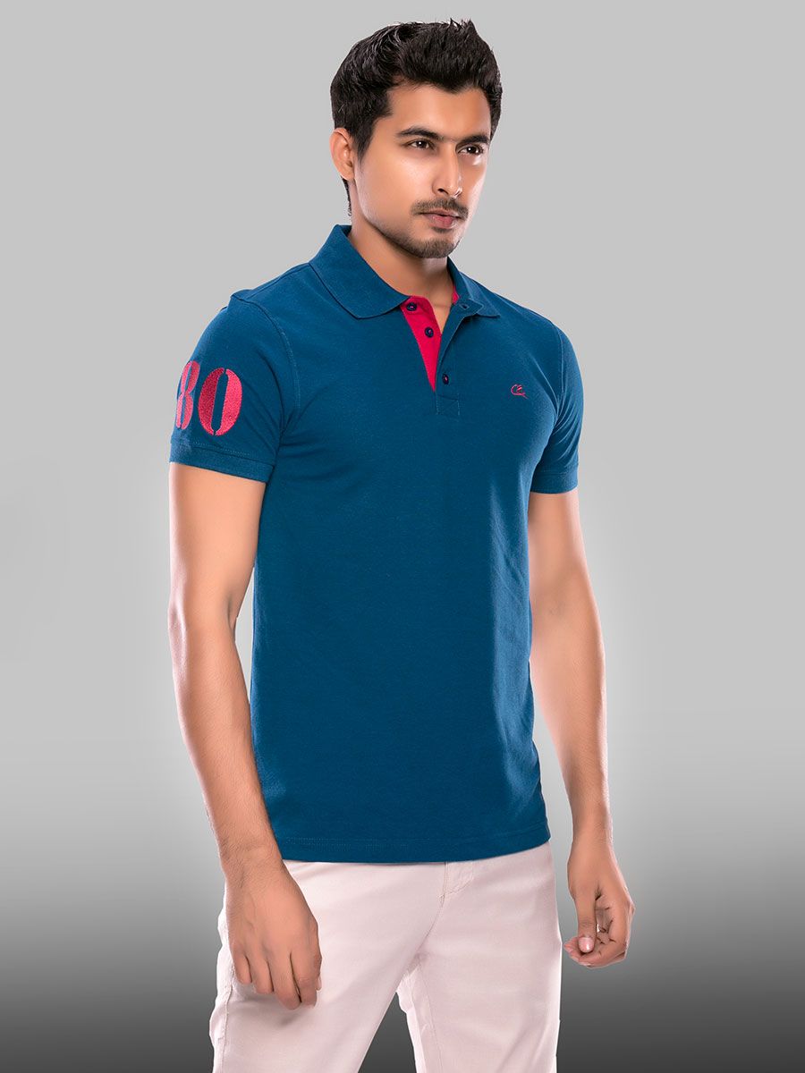 solid pique polo